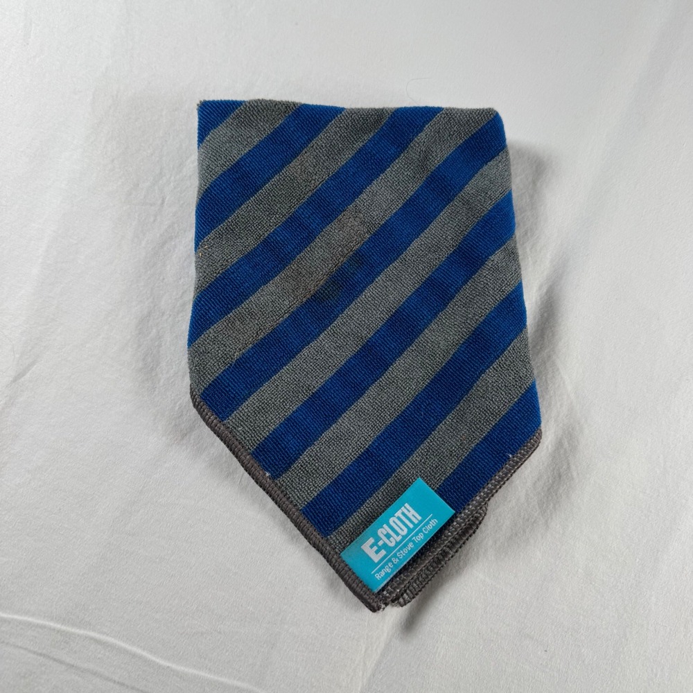 E-Cloth Blue Gray Striped Microfiber Range & Stove Top Cloth NWOT